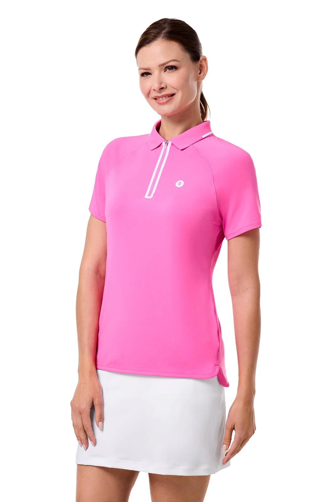 CourtLine Short Sleeve Polo | Tulip Pink - Image 3