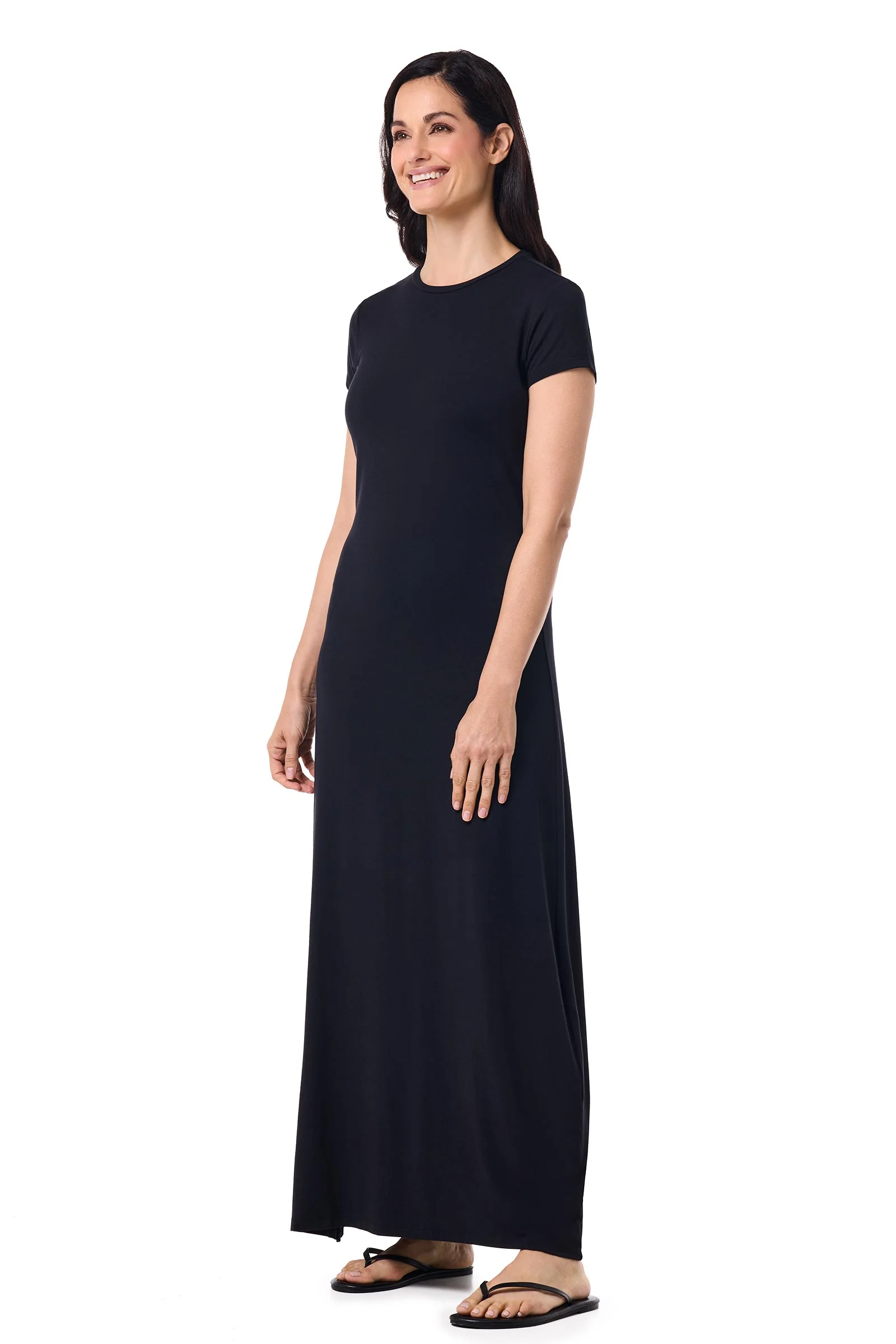 Women's Dounelle Fitted Maxi Dress | Black - Image 3