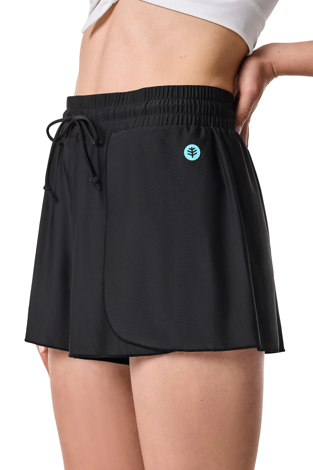 Women's Duval Relaxed Cover-Up Swim Shorts | Black - Image 3