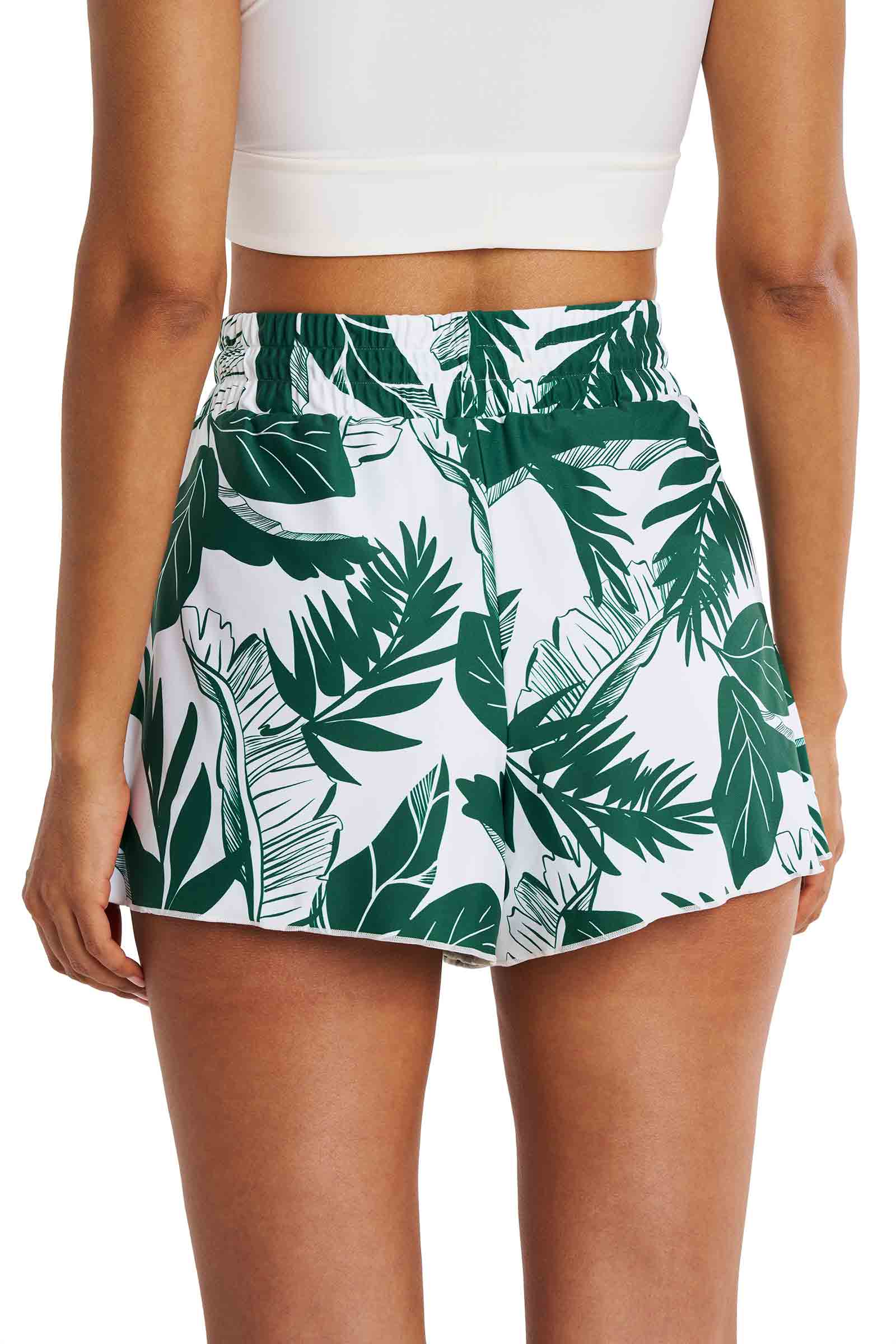 Women's Duval Relaxed Cover-Up Swim Shorts | Eden Green Palm Paradise - Image 6
