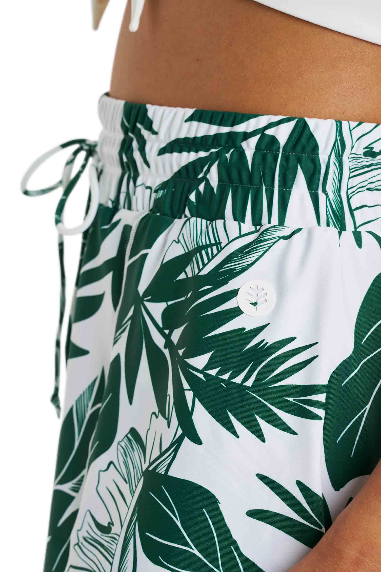 Women's Duval Relaxed Cover-Up Swim Shorts | Eden Green Palm Paradise - Image 8