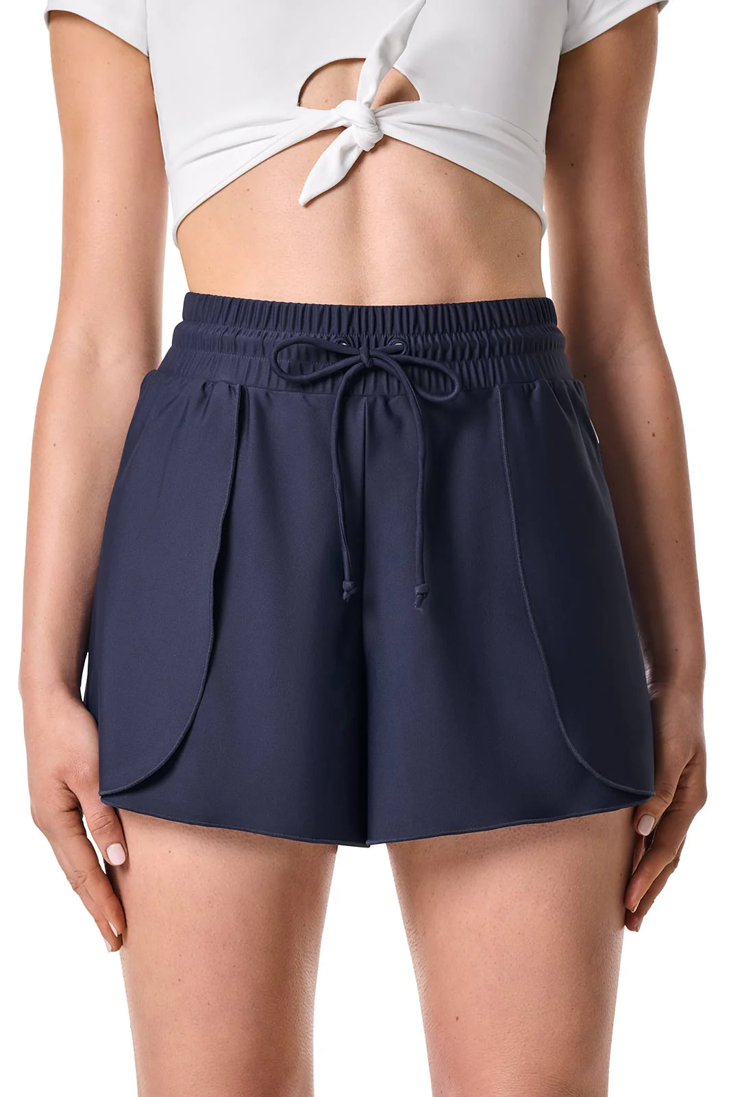 Women's Duval Relaxed Cover-Up Swim Shorts | Navy - Image 5