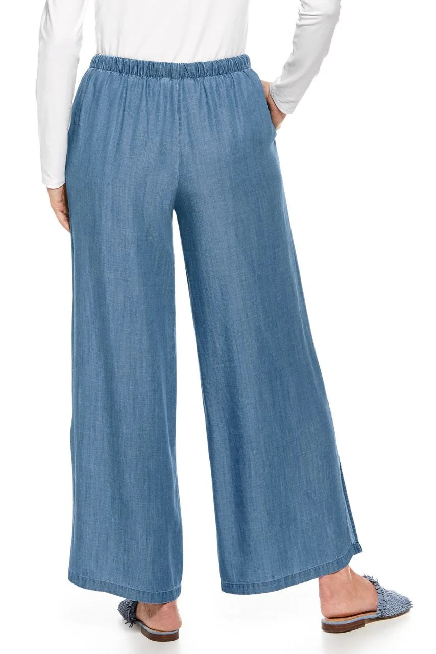 Women's Enclave Wide Leg Pants | Light Indigo - Image 3