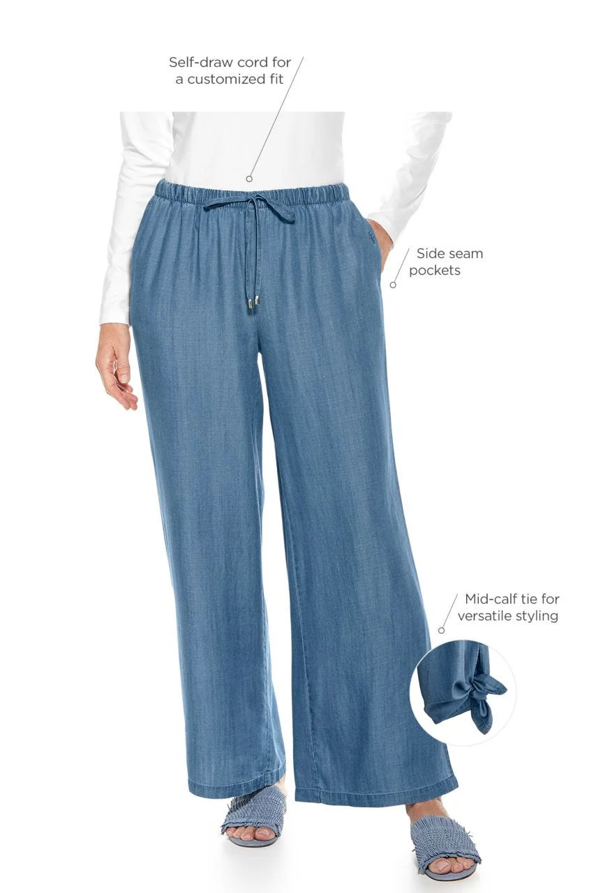 Women's Enclave Wide Leg Pants | Light Indigo - Image 6