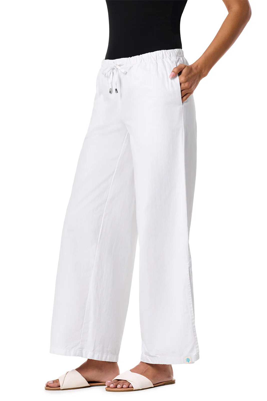 Women's Enclave Wide Leg Pants | White - Image 3