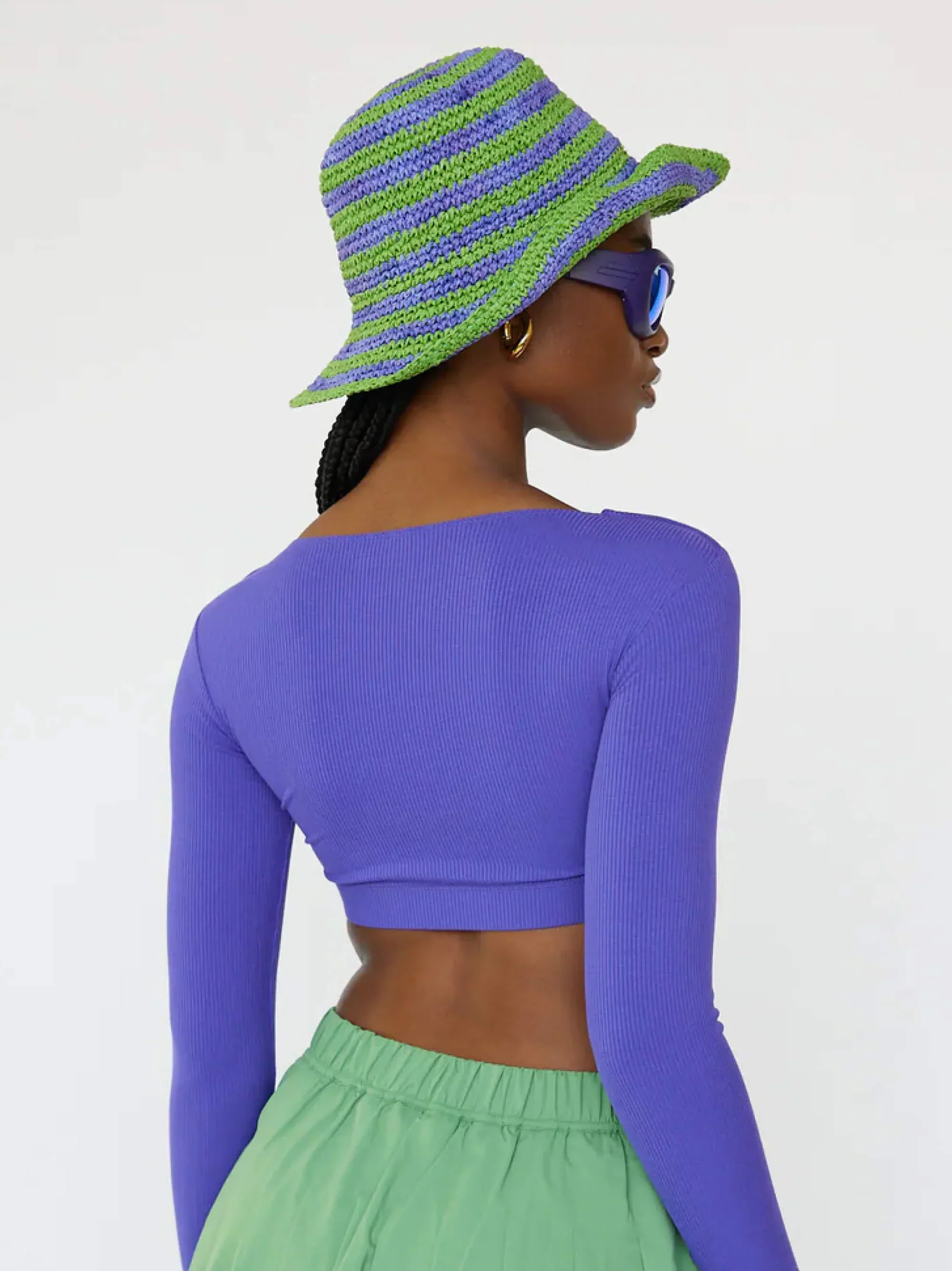 Long Sleeve Crop Top | Amethyst - Image 2