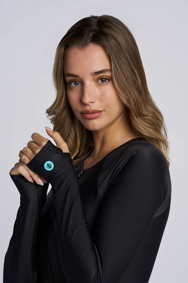 Women's Escalante Long Sleeve Swimsuit | Black - Image 3