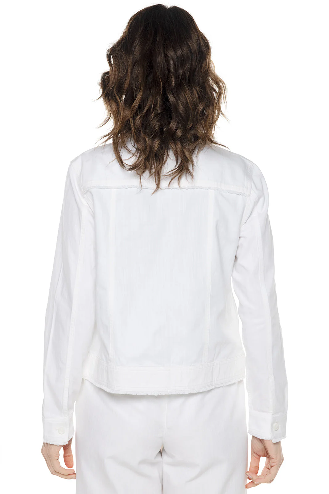 Women's Everglade Chambray Cropped Jacket | White Chambray - Image 3