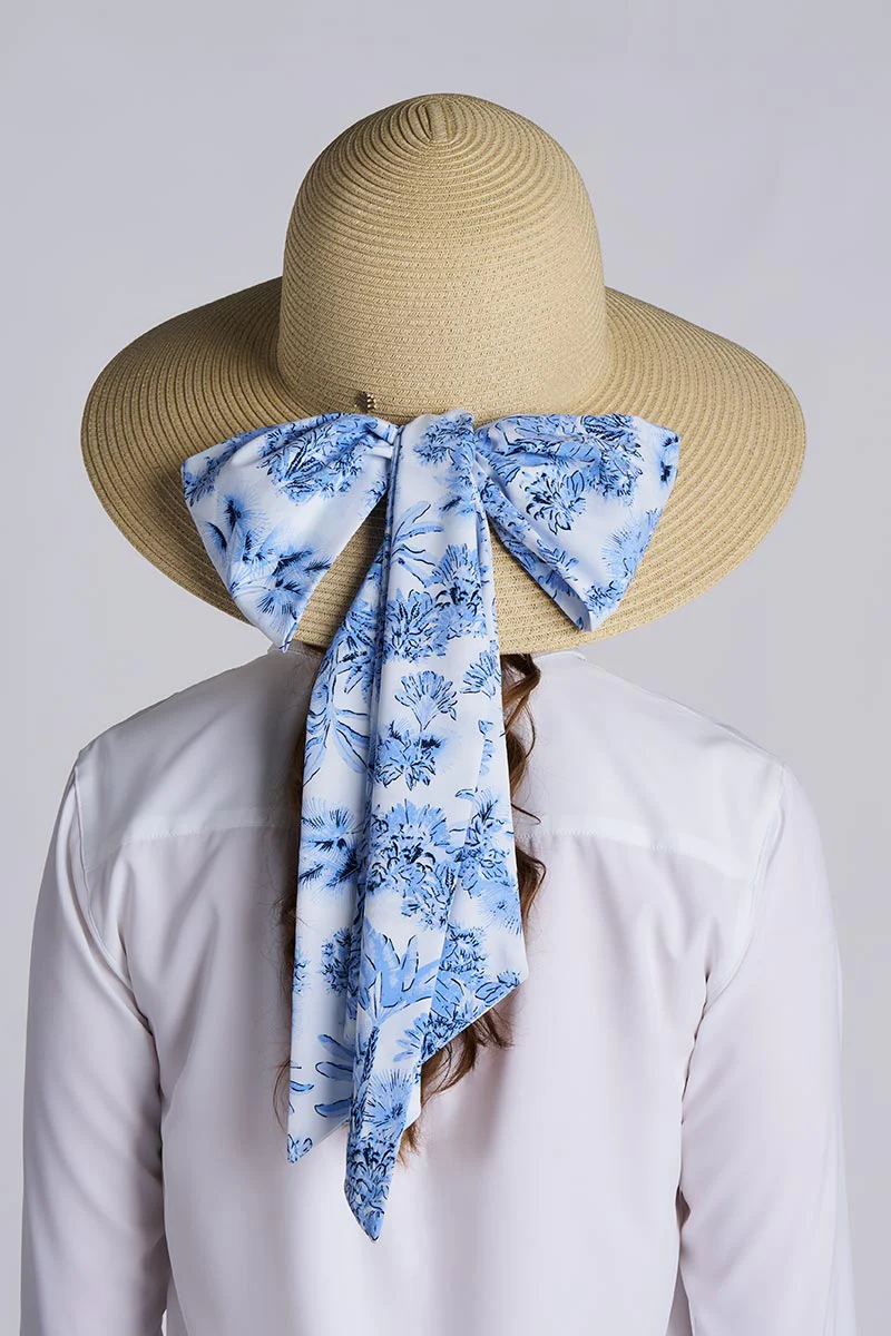 Women's Stella Fashion Hat with Scarves | Natural/Isla Bonita/Periwinkle - Image 4