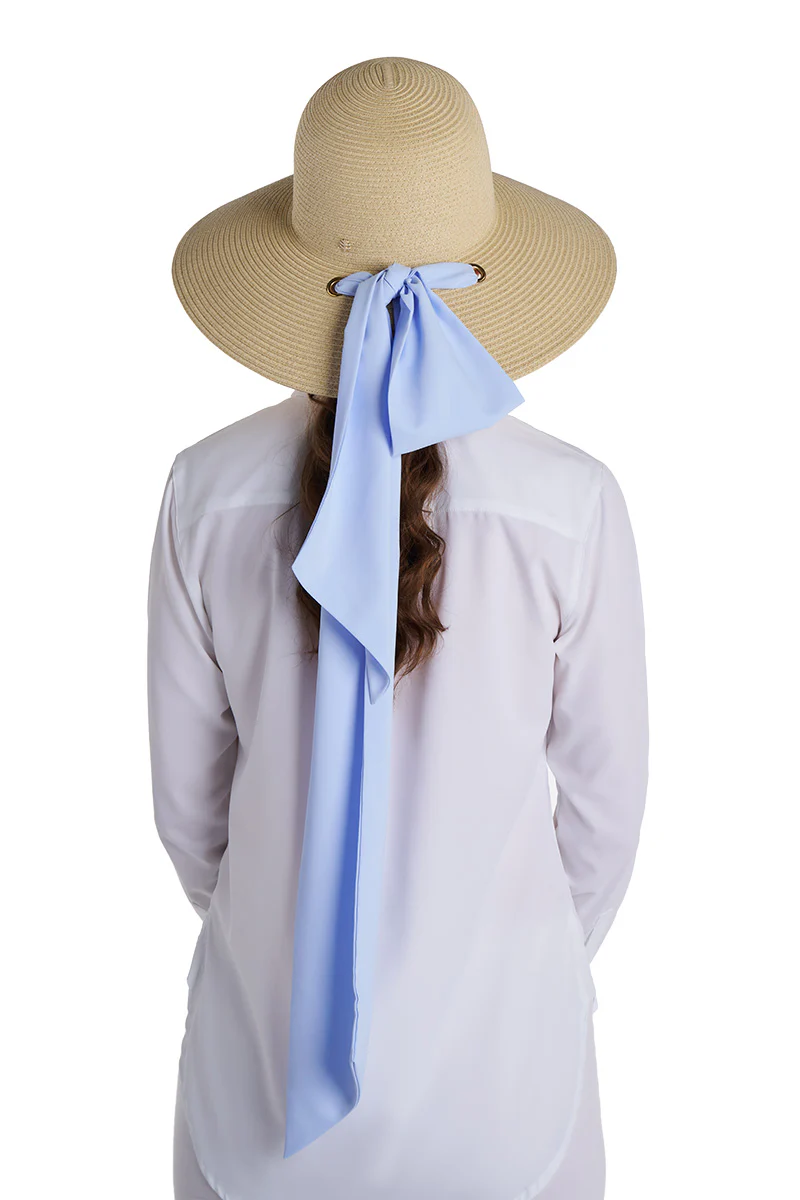 Women's Stella Fashion Hat with Scarves | Natural/Isla Bonita/Periwinkle - Image 5