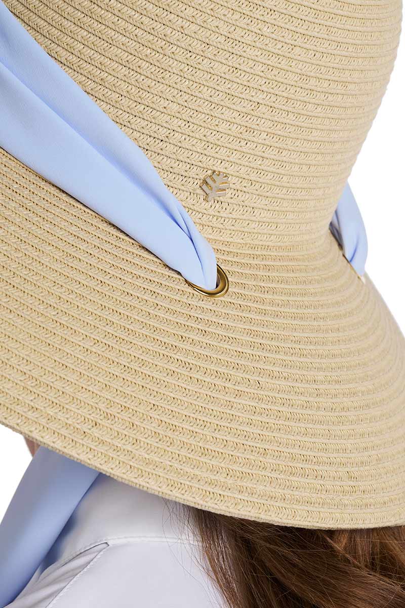Women's Stella Fashion Hat with Scarves | Natural/Isla Bonita/Periwinkle - Image 7