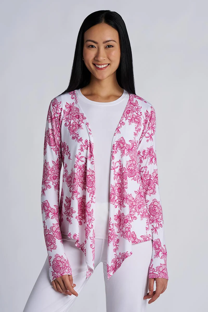 Women's Vrae Fashion Wrap | Fuchsia Bouquet - Image 2