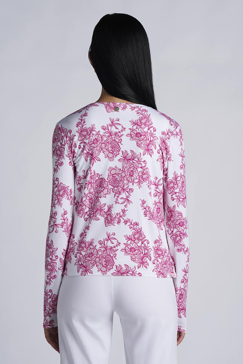 Women's Vrae Fashion Wrap | Fuchsia Bouquet - Image 4