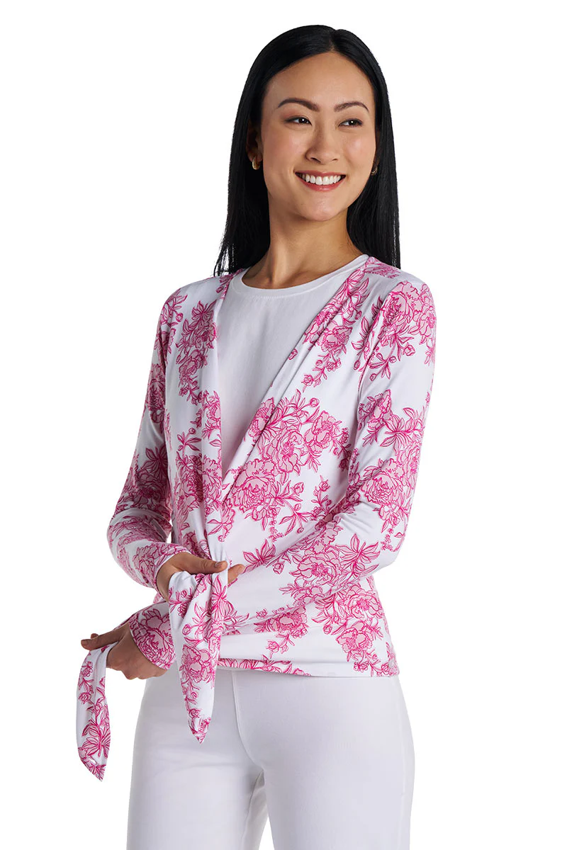 Women's Vrae Fashion Wrap | Fuchsia Bouquet - Image 5