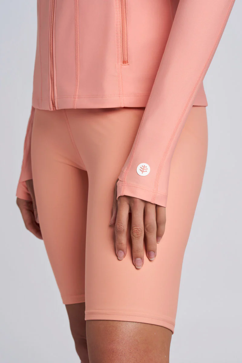 Women's Malawi Fitted Swim Jacket with Full Zip | Soft Blush - Image 4