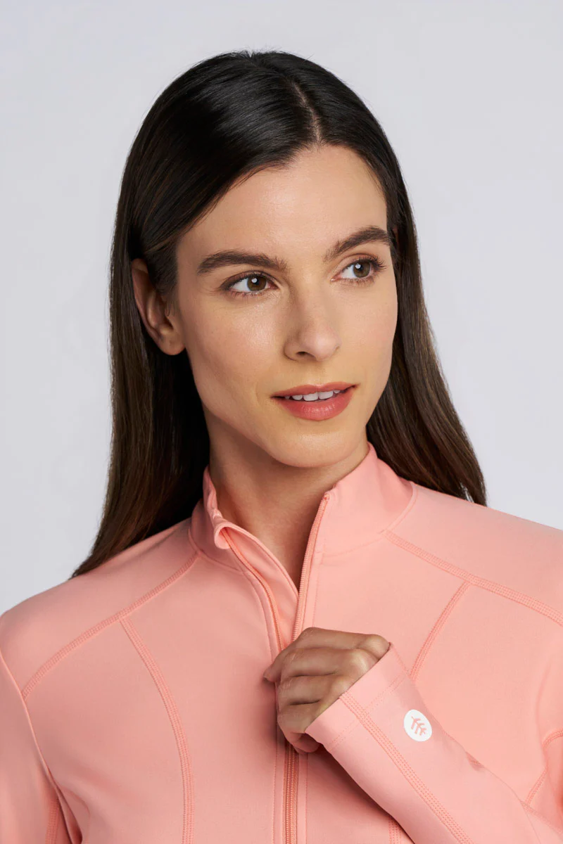 Women's Malawi Fitted Swim Jacket with Full Zip | Soft Blush - Image 7