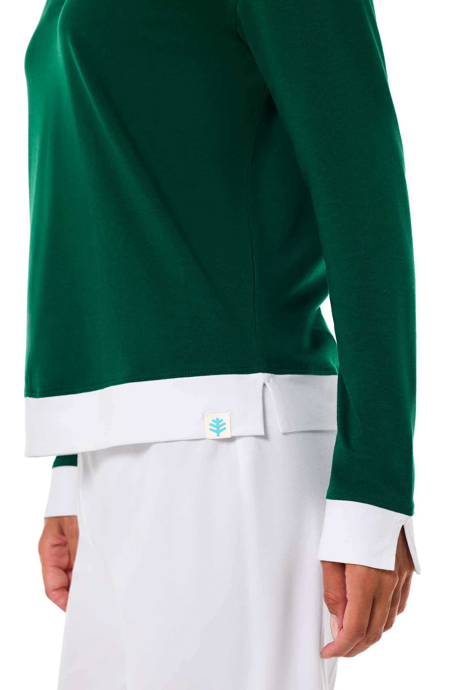 Women's Fontainebleau 2.0 Long Sleeve Collared Polo | Eden Green - Image 6