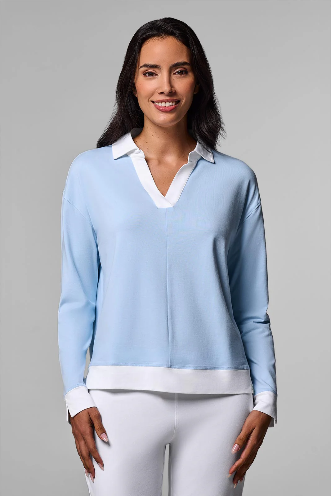 Women's Long-sleeve Collared Polo | Regular Parent - Image 2