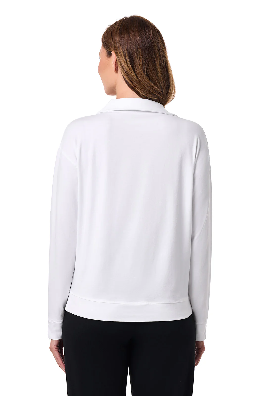 Women's Fontainebleau 2.0 Long Sleeve Collared Polo | White - Image 4