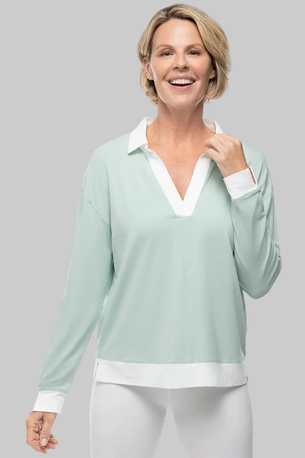 Women's Long-sleeve Collared Polo | Clearance Parent - Image 4