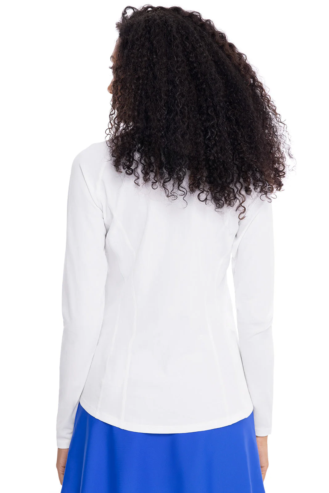 Women's Freestyle Long Sleeve Quarter Zip Rash Guard | White - Image 3