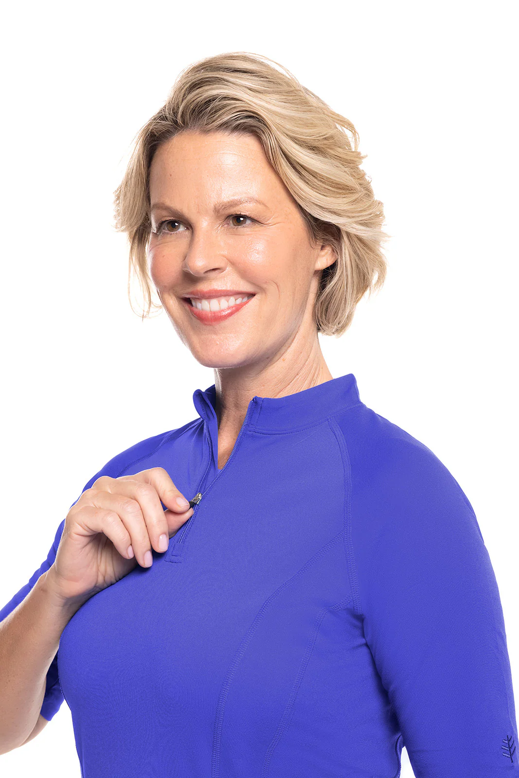 Women's Freestyle Short Sleeve Rash Guard | Baja Blue - Image 5