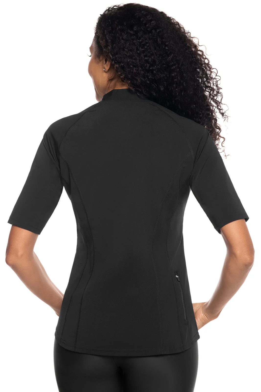 Women's Freestyle Short Sleeve Rash Guard | Black - Image 2
