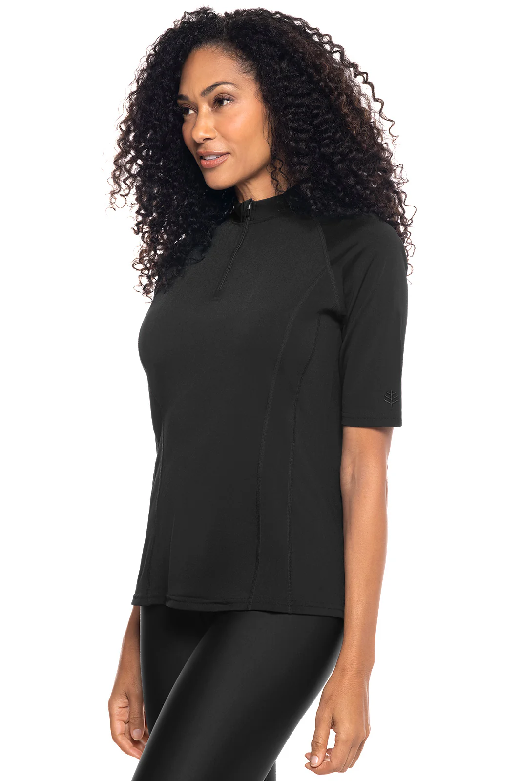 Women's Freestyle Short Sleeve Rash Guard | Black - Image 3