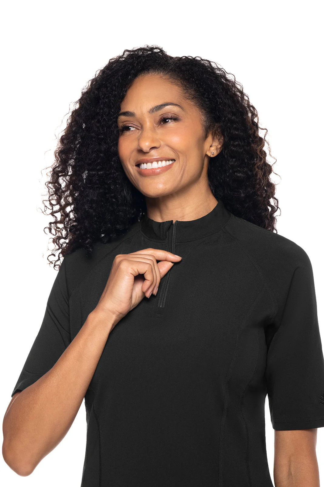 Women's Freestyle Short Sleeve Rash Guard | Black - Image 5