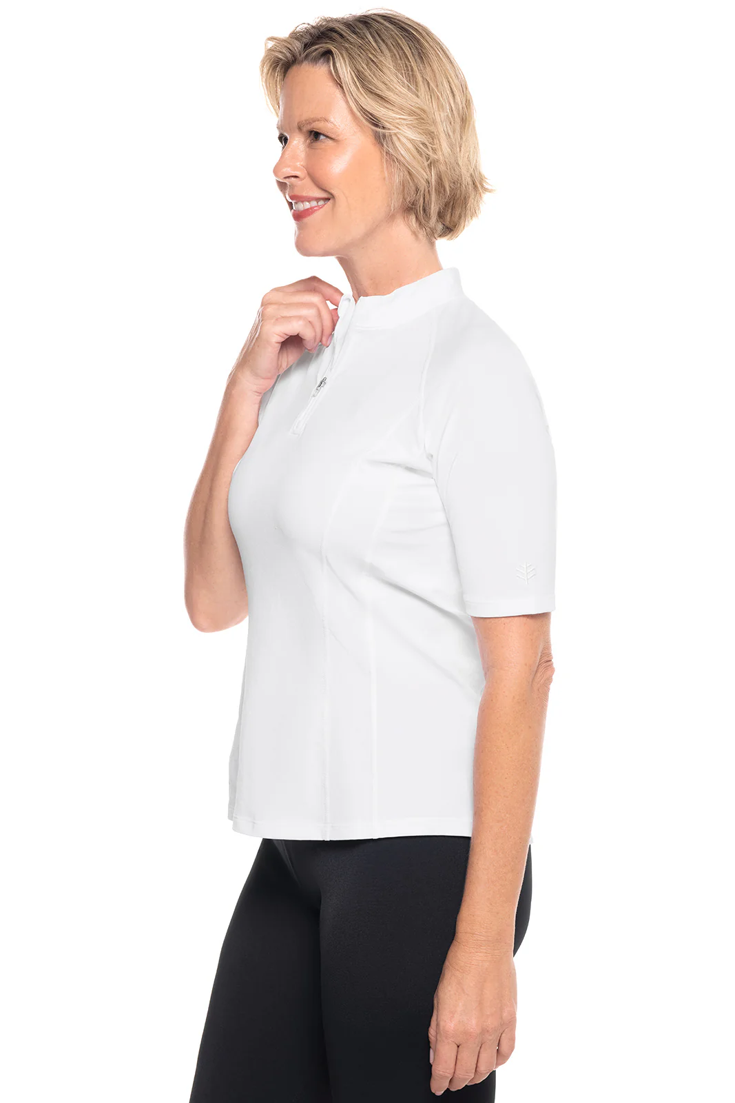 Women's Freestyle Short Sleeve Rash Guard | White - Image 3
