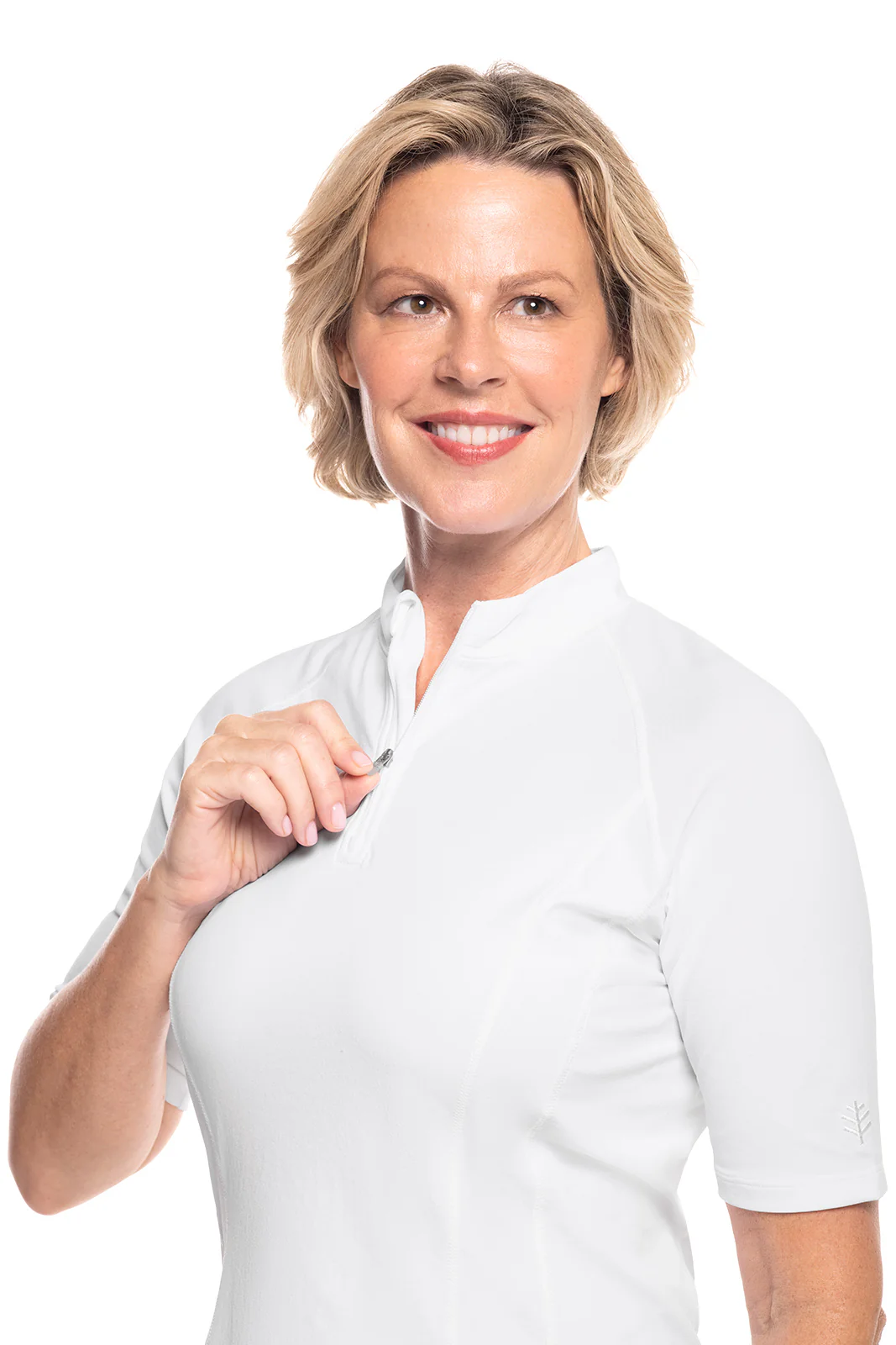 Women's Freestyle Short Sleeve Rash Guard | White - Image 4
