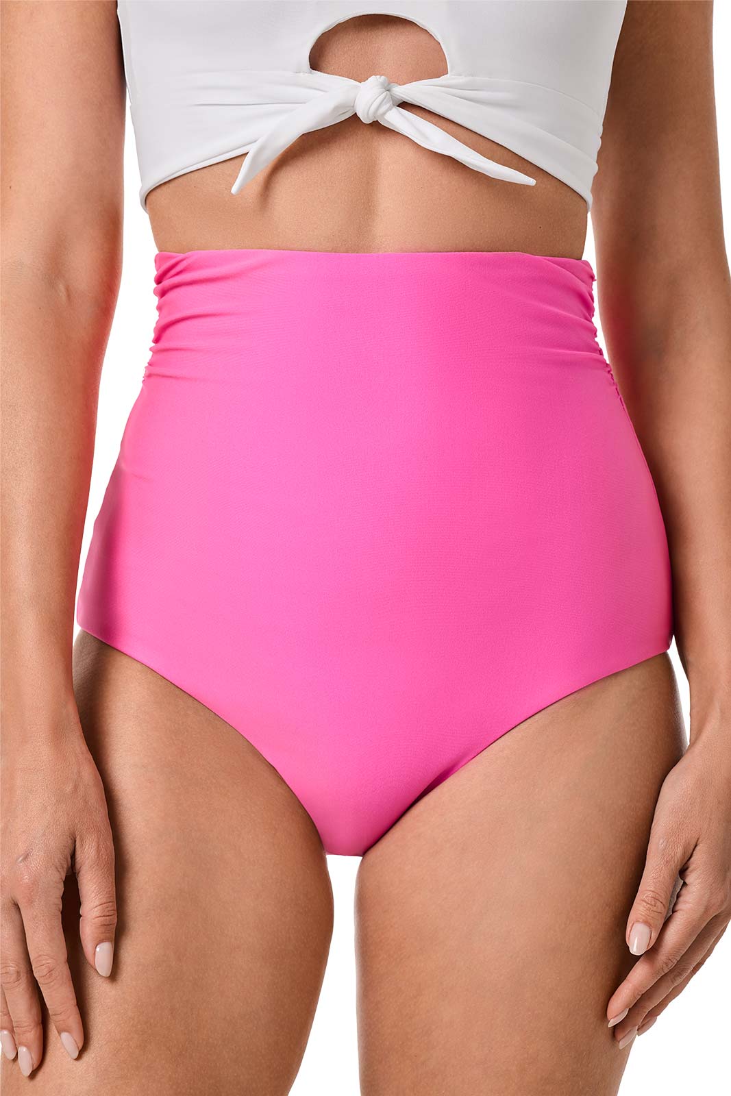 Women's Golden Isles Ultra High Rise Swim Bottom | Tulip Pink - Image 7