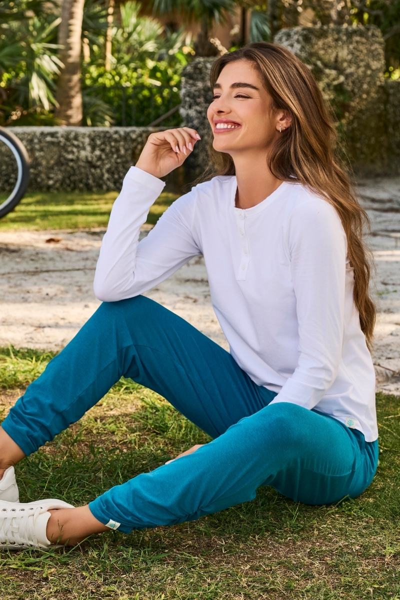 Women's Hallandale Long Sleeve Henley | Regular Parent - Image 3