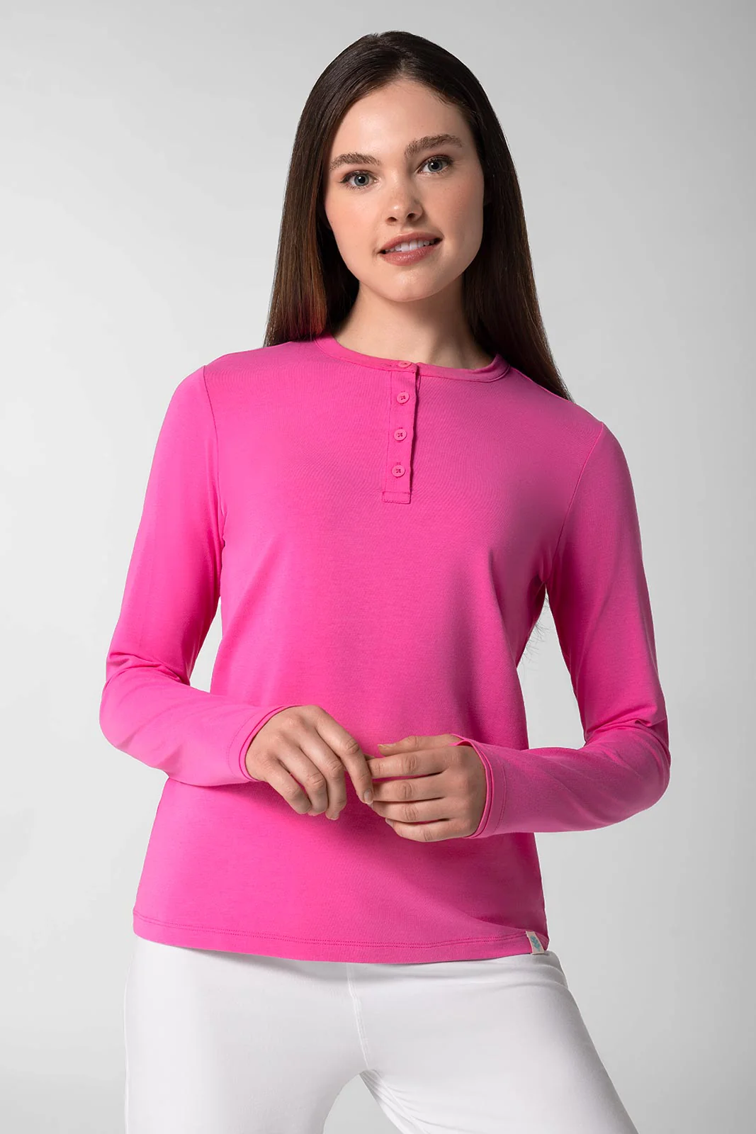 Women's Hallandale Long Sleeve Henley | Regular Parent - Image 4
