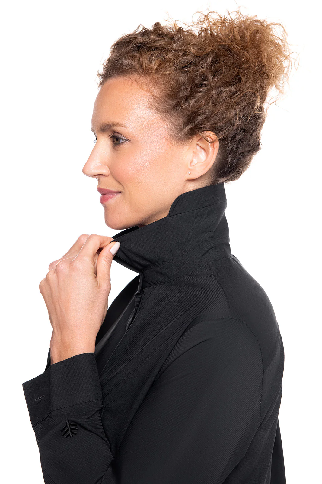 Women's Hepburn Shirt with Roll-Up Sleeves | Black - Image 5