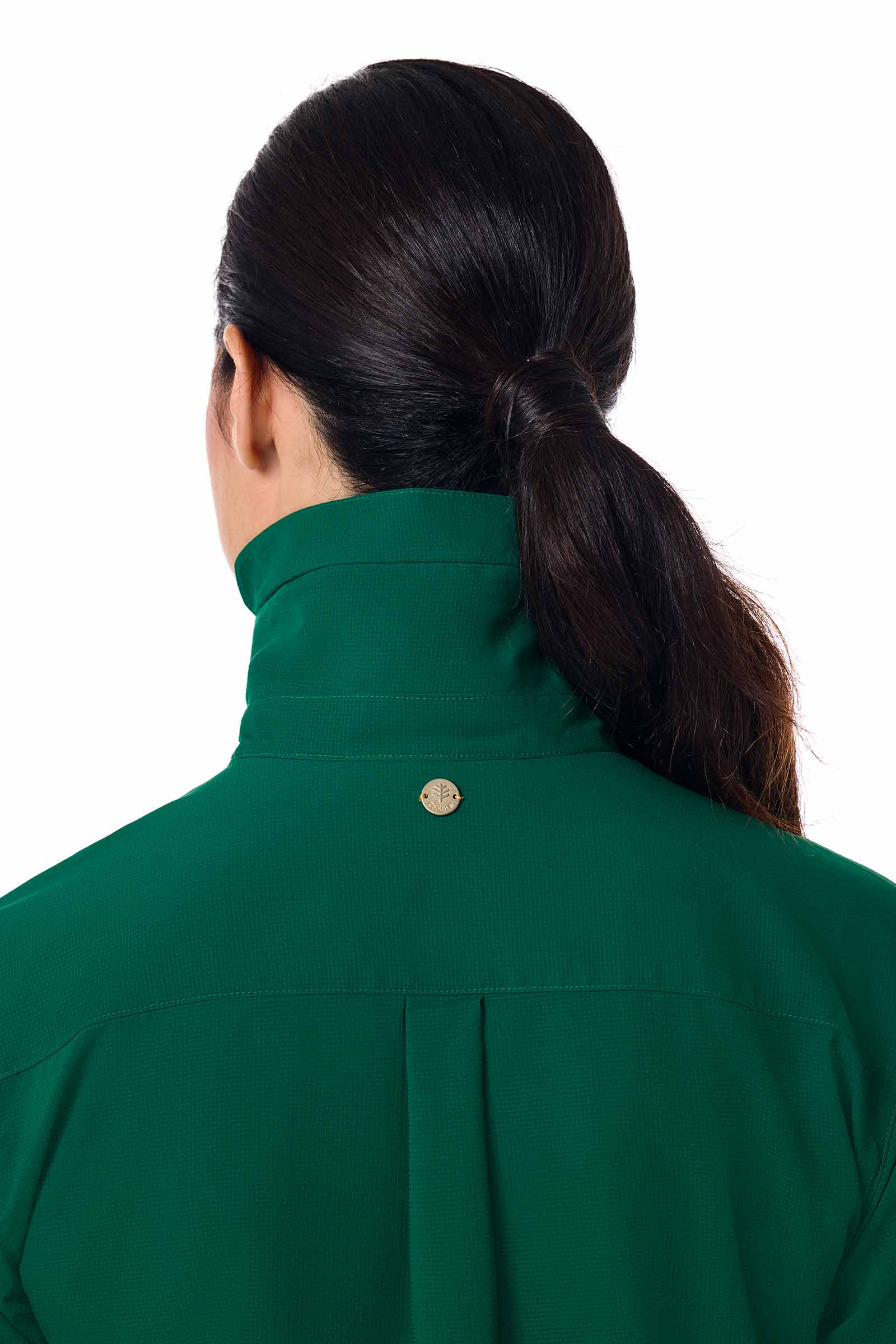 Women's Hepburn Shirt with Roll-Up Sleeves | Eden Green - Image 6