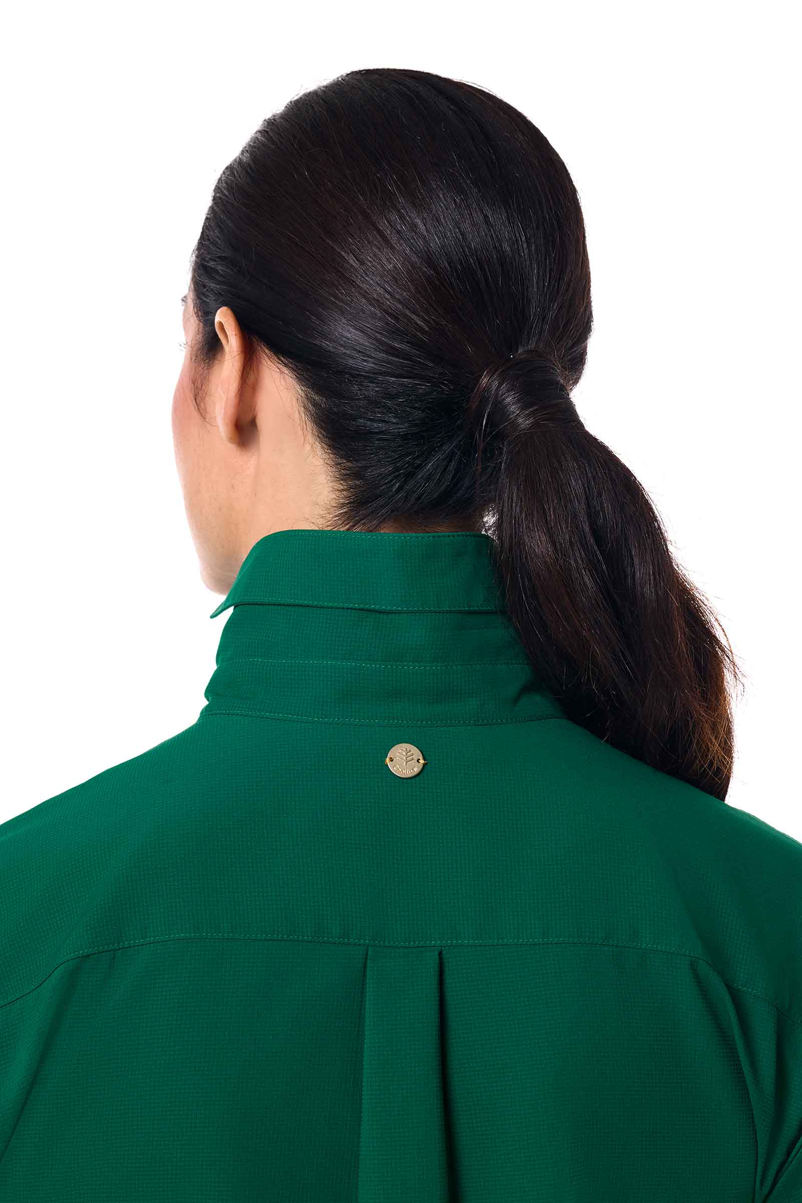 Women's Hepburn Shirt with Roll-Up Sleeves | Eden Green - Image 7