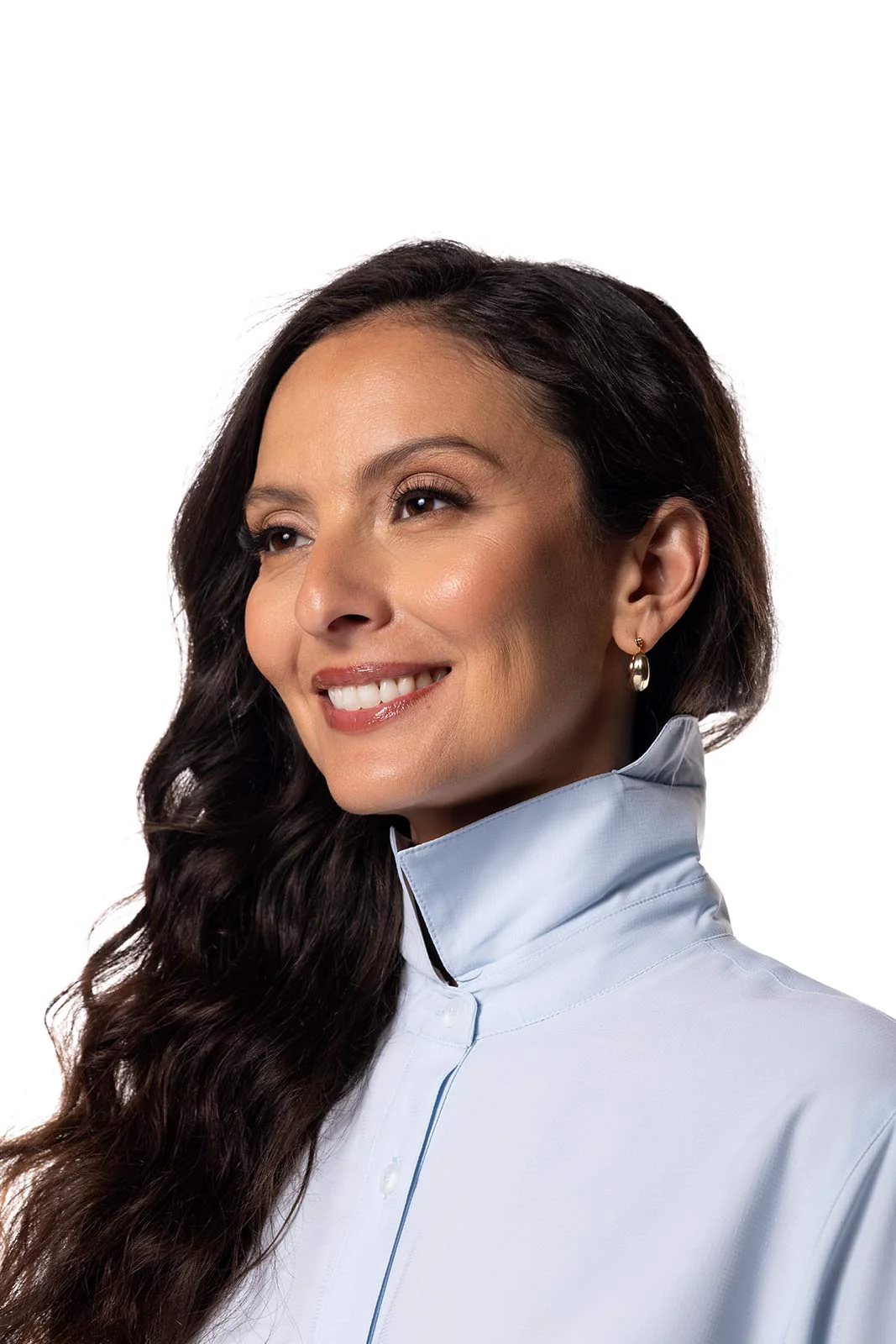 Women's Hepburn Shirt with Roll-Up Sleeves | Light Blue - Image 6