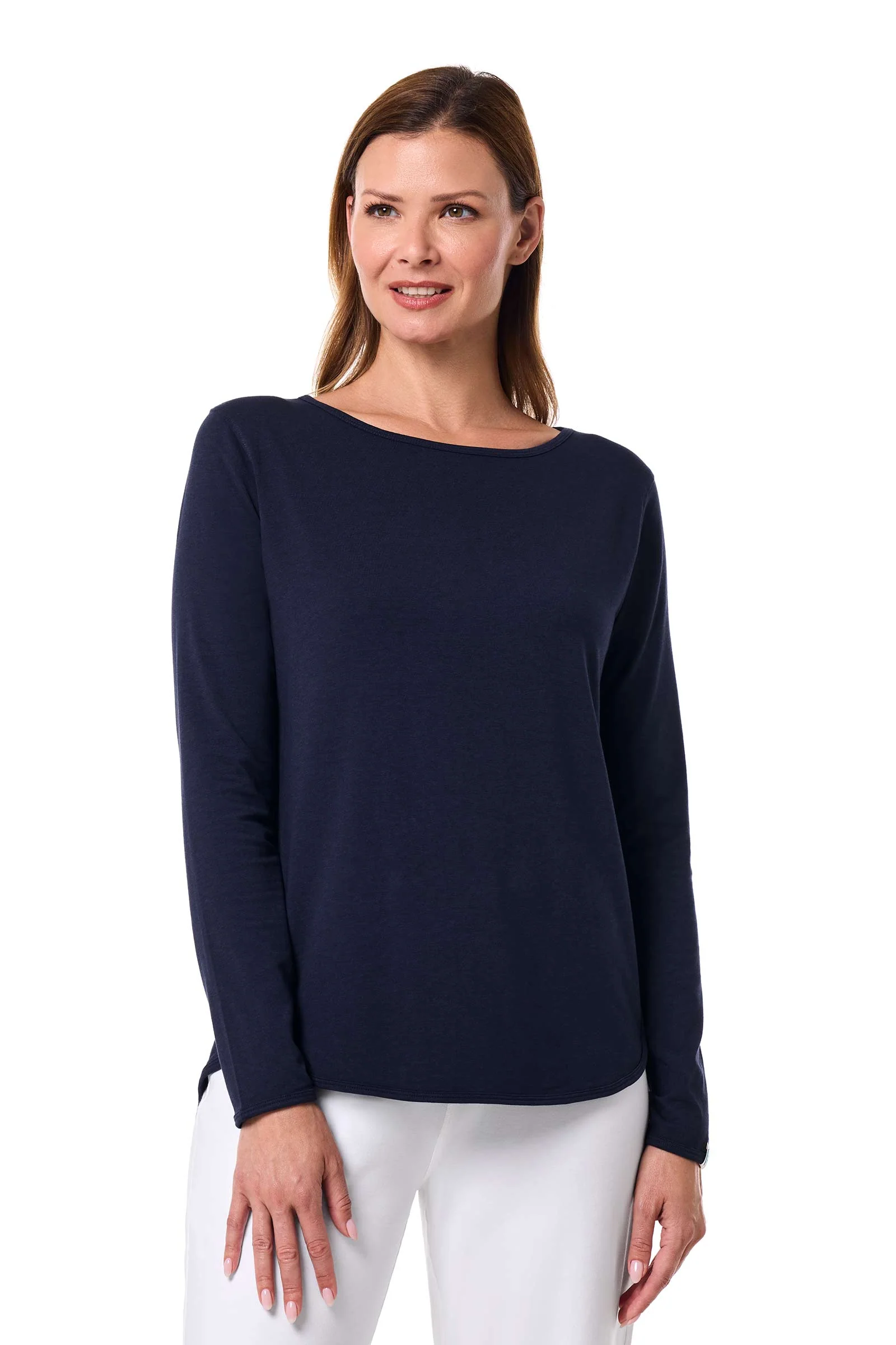 Women's Heyday Side Split Shirt | Navy - Image 2