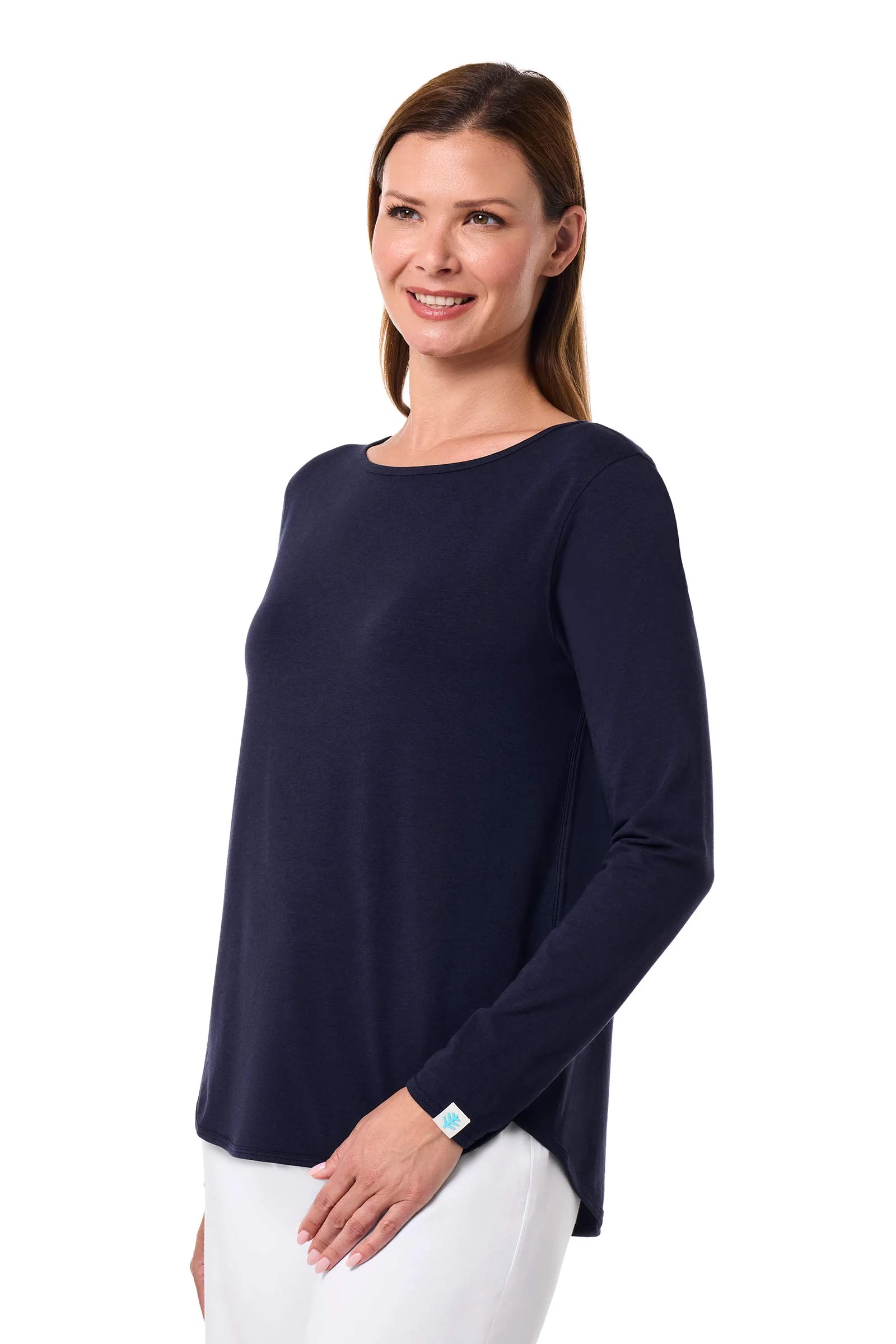 Women's Heyday Side Split Shirt | Navy - Image 3