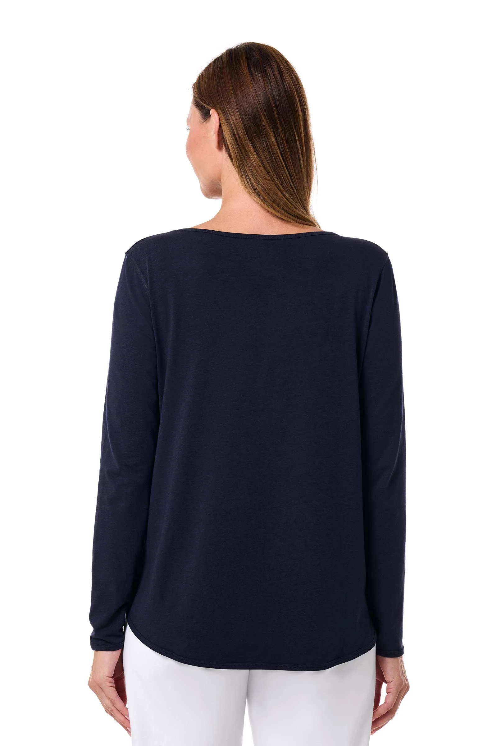 Women's Heyday Side Split Shirt | Navy - Image 4