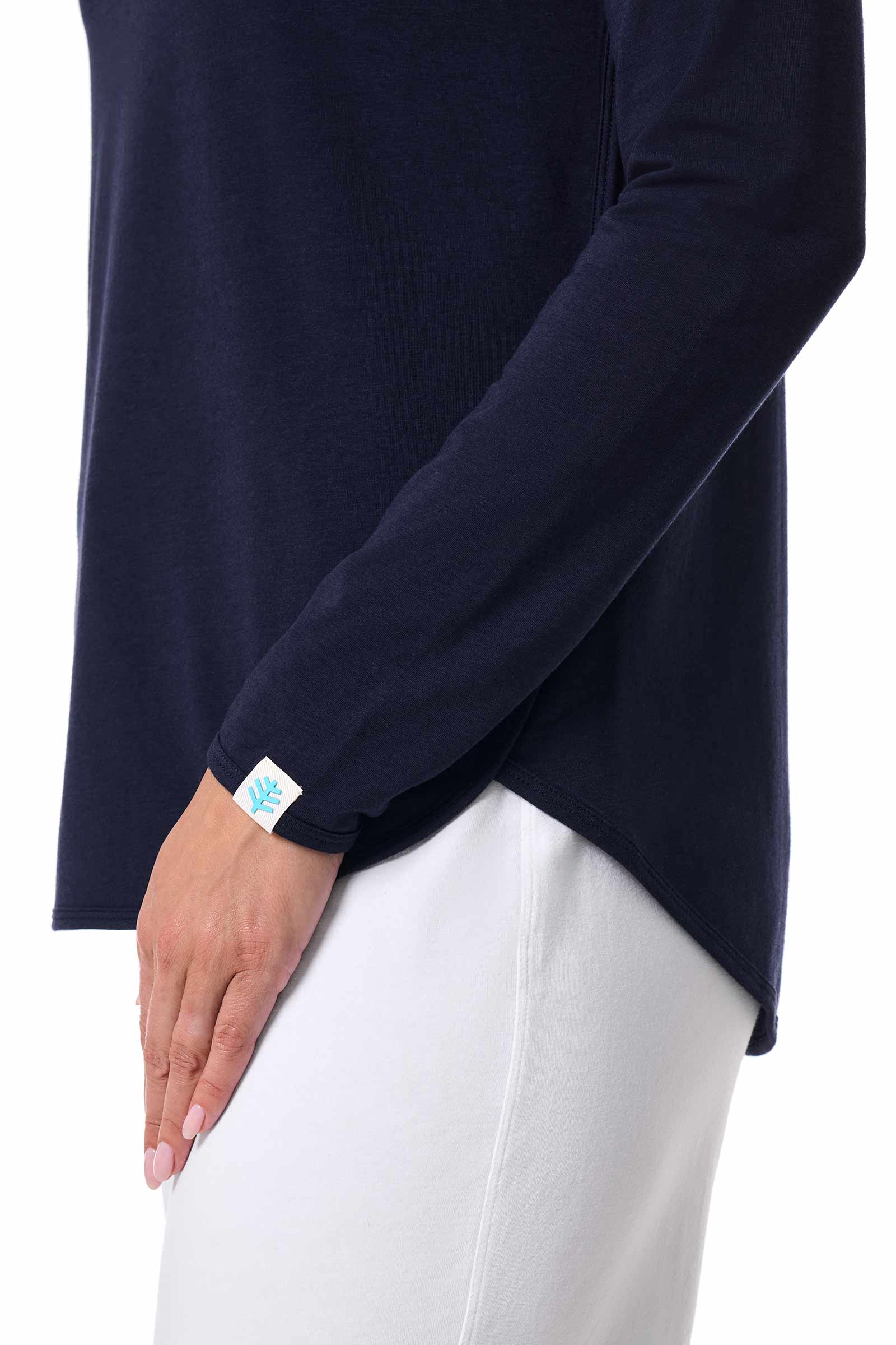 Women's Heyday Side Split Shirt | Navy - Image 5