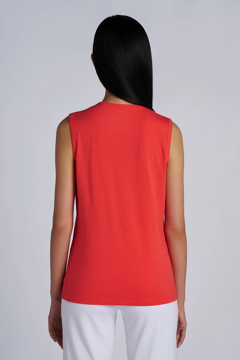Women's LumaLeo High Neck Tank Top | Coral Reef - Image 2