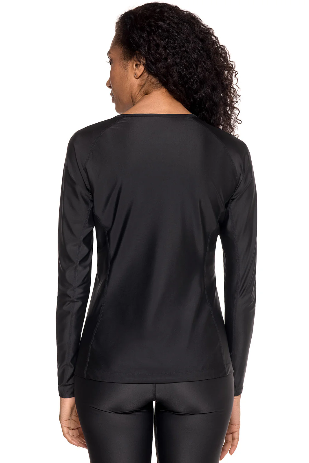 Women's Hightide Lite Long Sleeve Swim Shirt | Black - Image 4