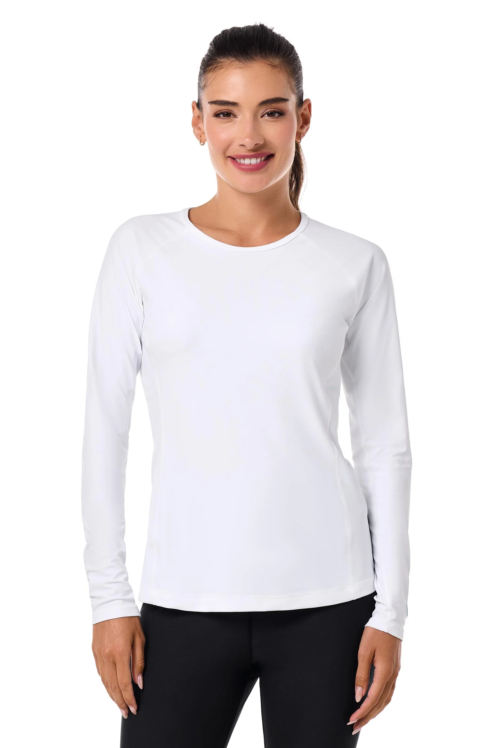 Women's Hightide Lite Long Sleeve Swim Shirt | White - Image 2