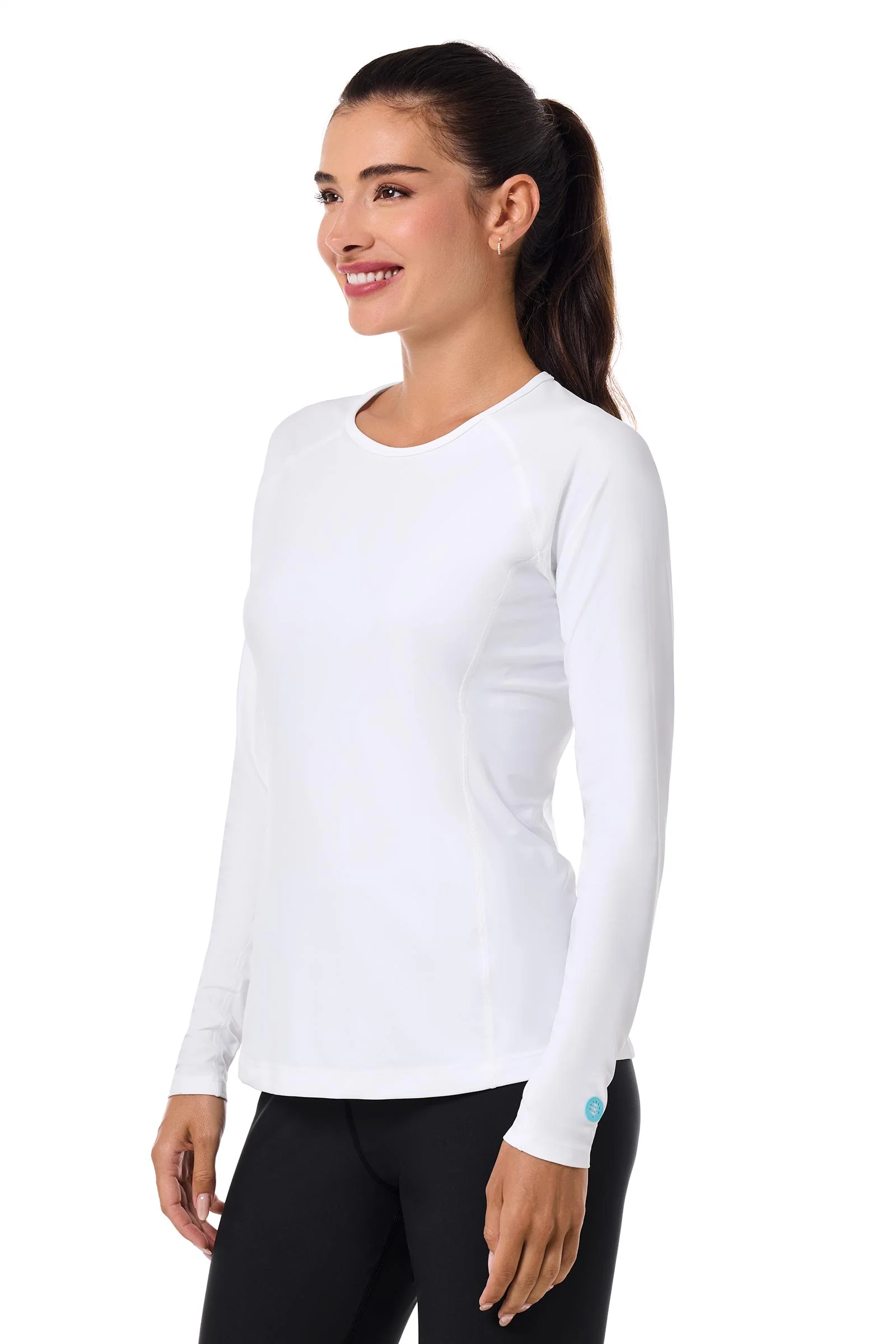 Women's Hightide Lite Long Sleeve Swim Shirt | White - Image 3