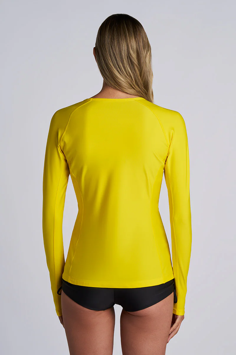 Women's Hightide Long Sleeve Swim Shirt | Bold Yellow - Image 3