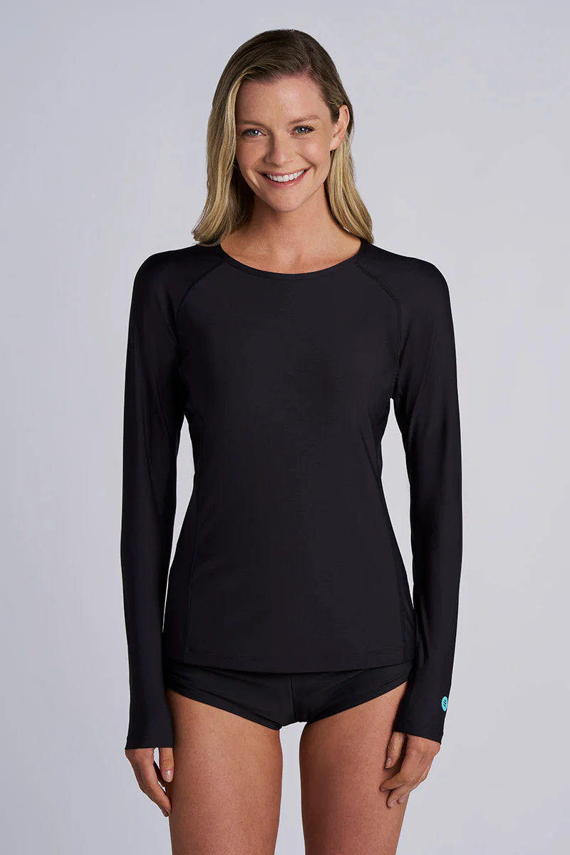 Women's Hightide Long Sleeve Swim Shirt | Black
