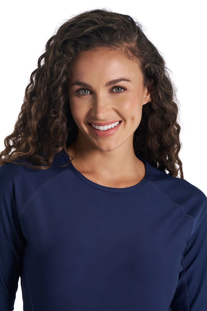 Women's Hightide Short Sleeve Swim Shirt | Navy - Image 5