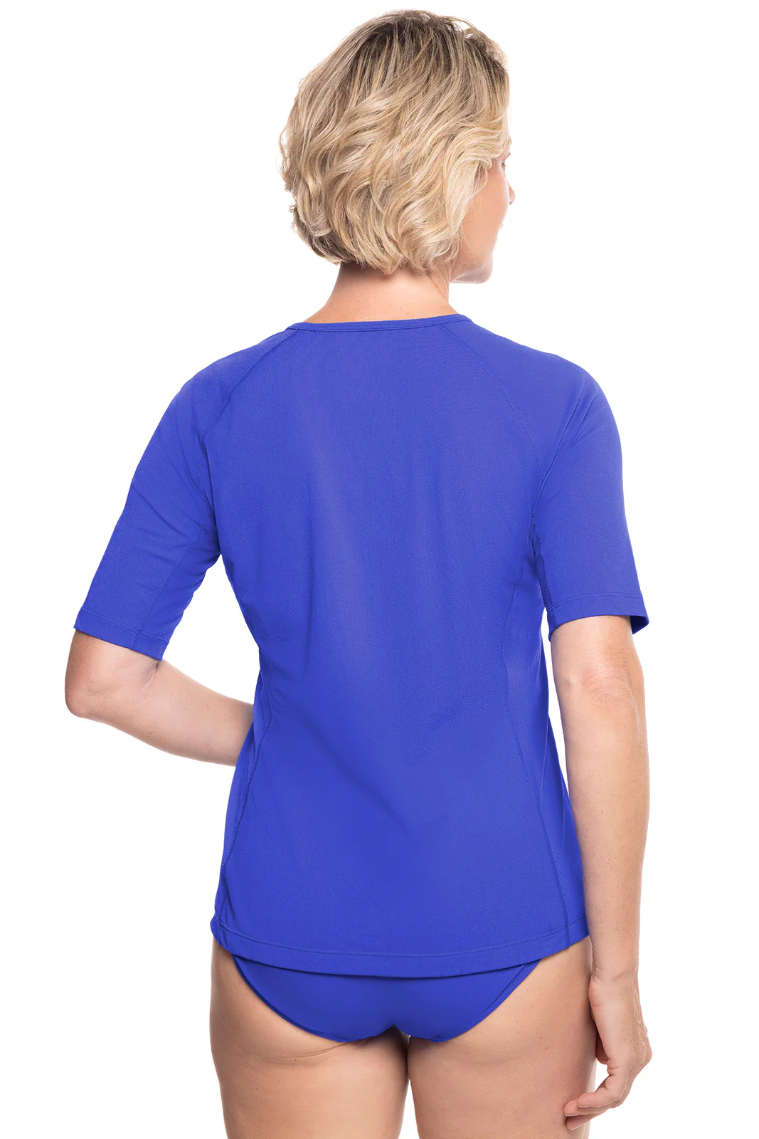 Women's Hightide Short Sleeve Swim Shirt | Baja Blue - Image 2